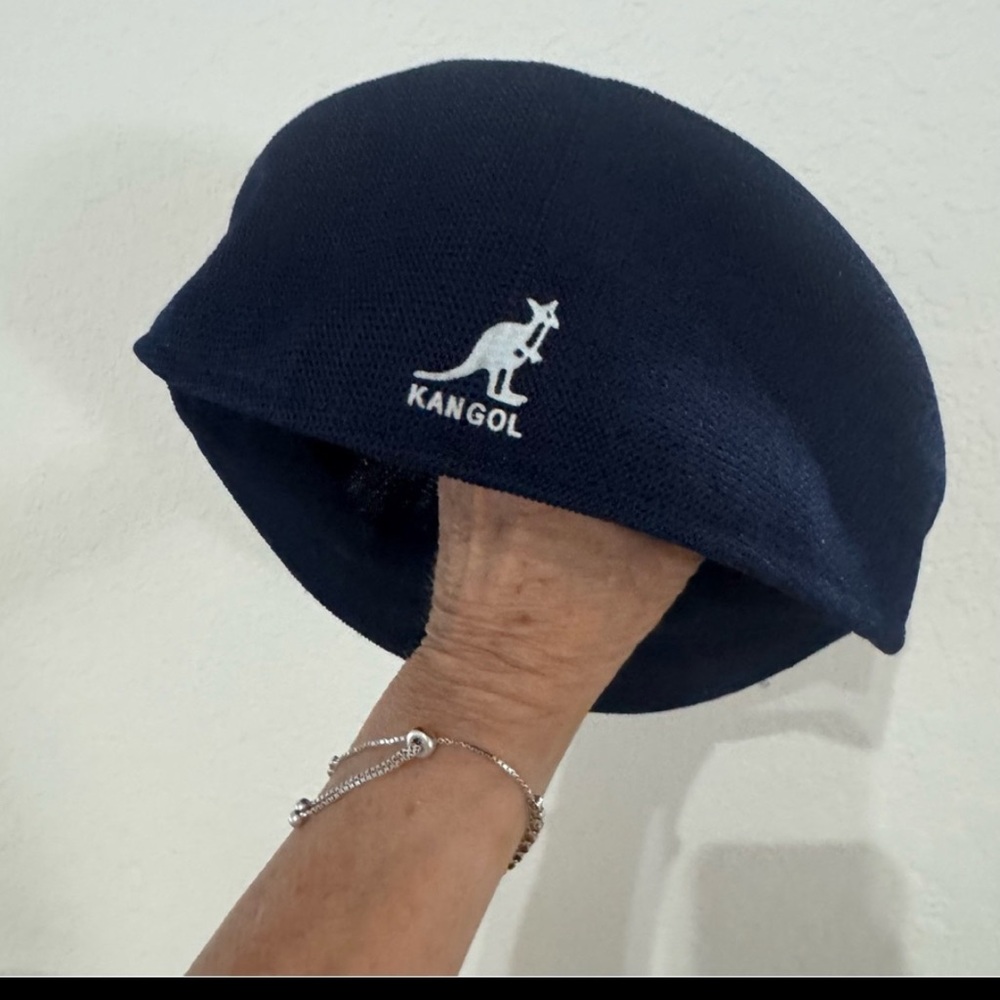 NEW Kangol Kangaroo Navy Blue Knitting Mesh Vent Air Retro Flat Beret S